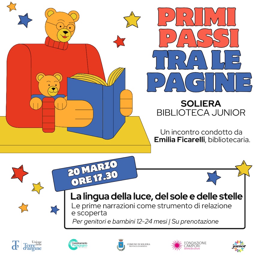 Primi Passi tra le Pagine. La lingua del sole, della luce e delle stelle. Incontro condotto da Emilia Ficarelli, bibliotecaria.